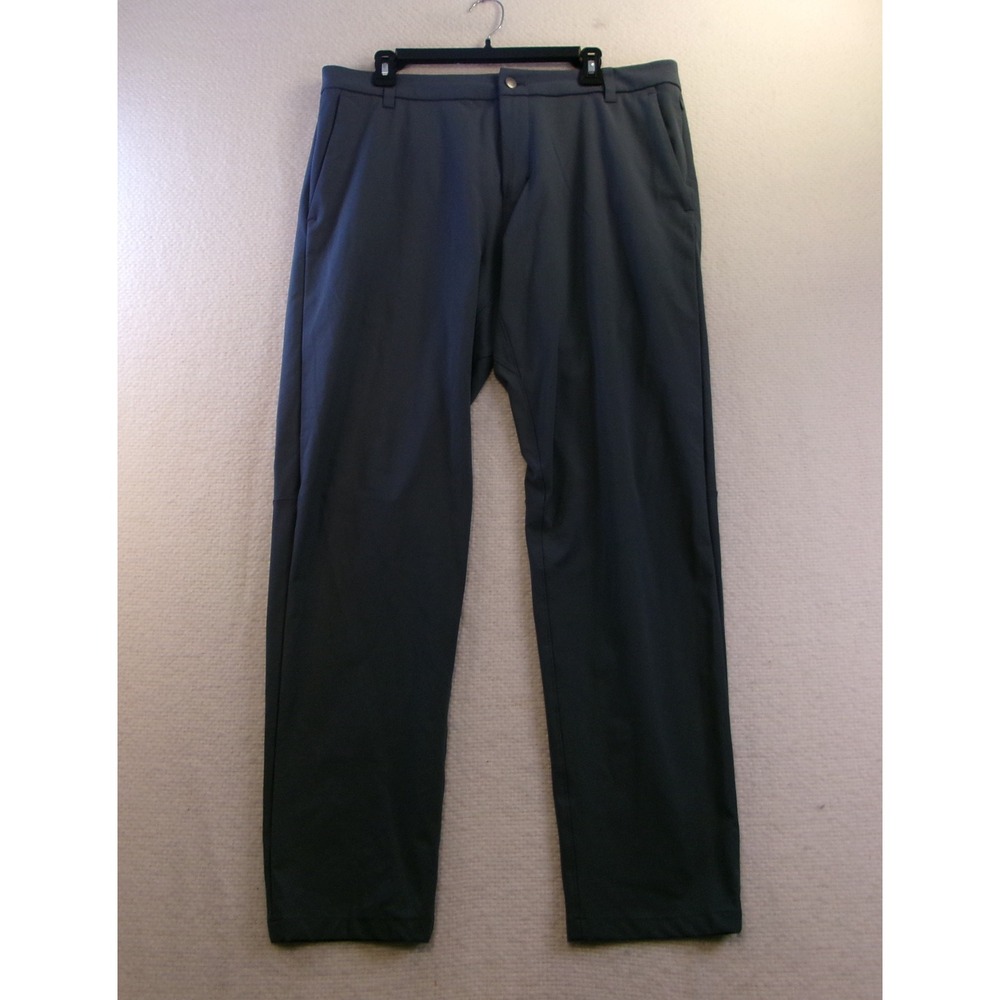 Lululemon‎ Mens 36 Tall Commission Pants Gray Warpstreme Tapered Golf Chino